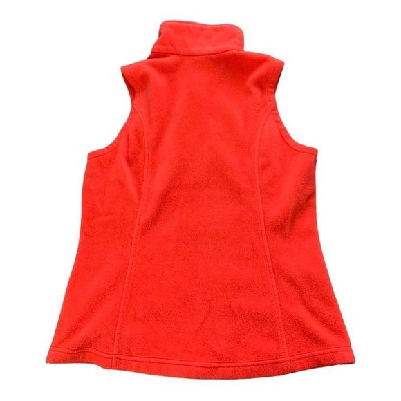 Womens Columbia Pink Full Zip Fleece Vest - Picture 2 of 7